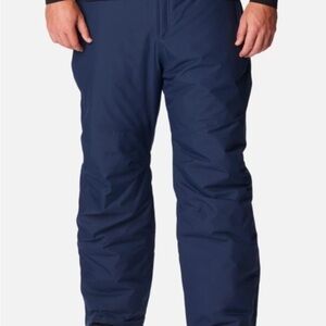 Columbia Navy Pants Ski Insulated Waterproof Omni-tech Adjustable Waist Size 6X